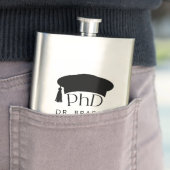 Benutzerdefinierte PhD Doktorhut Promotion Doktorg Flachmann (Beispiel)
