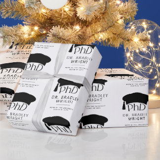 Benutzerdefinierte PhD Doktorhut Promotion Doktorg Geschenkpapier