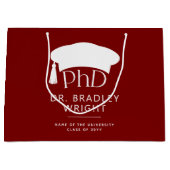 Benutzerdefinierte PhD Doktorhut Promotion Doktorg Große Geschenktüte (Vorderseite)
