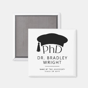 Benutzerdefinierte PhD Doktorhut Promotion Doktorg Magnet