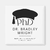 Benutzerdefinierte PhD Doktorhut Promotion Doktorg Magnet (Vorne)