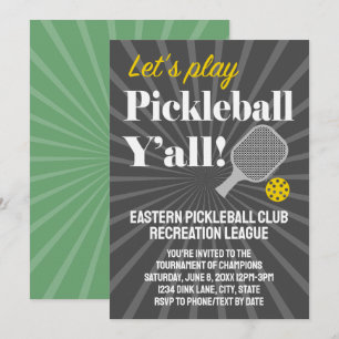 Benutzerdefinierte Pickleball-Einladungen Turnier  Einladung