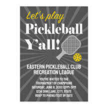 Benutzerdefinierte Pickleball-Einladungen Turnier 