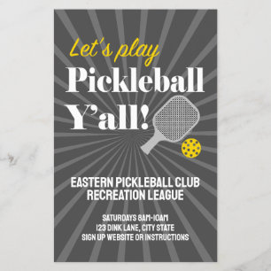 Benutzerdefinierte Pickleball-Flugblätter Team Clu Flyer