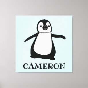 Benutzerdefinierte Pinguin-Illustration Baby-Kinde Leinwanddruck
