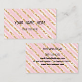 Benutzerdefinierte Pink- und Gold-Visitenkarte Visitenkarte (Vorne/Hinten)