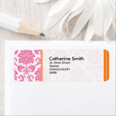 Benutzerdefinierte Pink- und Orange-Damaskus-Adres (Insitu)