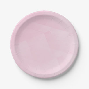 Benutzerdefinierte Pink White Blank Trendy Elegant Pappteller