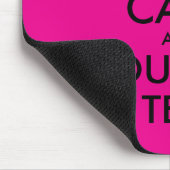 Benutzerdefinierte pinke und schwarze Keep-Calm-Ma Mousepad (Ecke)