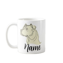 Benutzerdefinierte Pitbull-Tasse mit dem Namen IHR