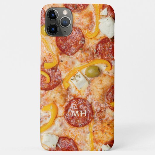 Benutzerdefinierte PIZZA-Telefonfälle mit Monogram Case-Mate iPhone Hülle (Rückseite)