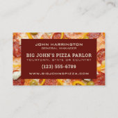 Benutzerdefinierte PIZZA-Visitenkarten Visitenkarte (Rückseite)