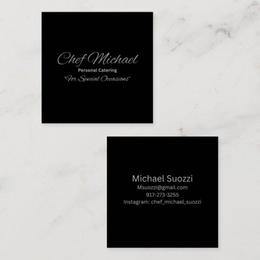 Benutzerdefinierte Platz-Visitenkarten, elegante M Quadratische Visitenkarte (Vorne/Hinten)