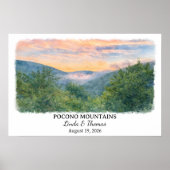 Benutzerdefinierte Pocono Mountains Wandkunst, Pen Poster (Vorne)