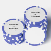 Benutzerdefinierte Pokerchips, blau gestreifte Kan Pokerchips (Stapel)
