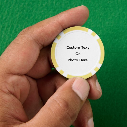 Benutzerdefinierte Pokerchips, gelber gestreifter Pokerchips (Hand)