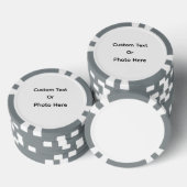 Benutzerdefinierte Pokerchips, grauer gestreifter  Pokerchips (Stapel)