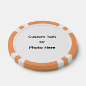 Benutzerdefinierte Pokerchips, orange gestreifter Pokerchips (Einzeln)