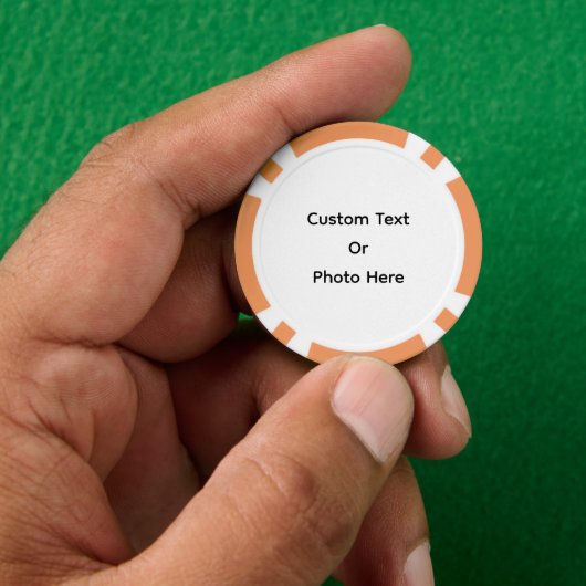 Benutzerdefinierte Pokerchips, orange gestreifter Pokerchips (Hand)