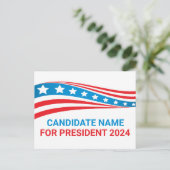 Benutzerdefinierte politische Kampagne - Vorlage a Postkarte (Stehend Vorderseite)