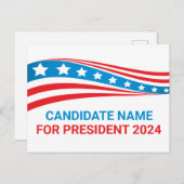 Benutzerdefinierte politische Kampagne - Vorlage a Postkarte (Vorne/Hinten)