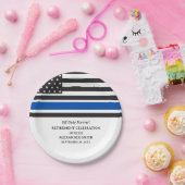 Benutzerdefinierte Polizei-Ruhestandsfeier Pappteller (Party)