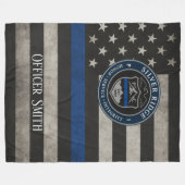 Benutzerdefinierte Polizei Thin Blue Line Decke (Vorderseite (Horizontal))