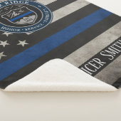 Benutzerdefinierte Polizei Thin Blue Line Decke Sherpadecke (3/4)