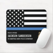 Benutzerdefinierte Polizeibeamtenabteilung Dünne b Mousepad (Mit Mouse)
