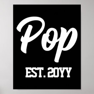 Benutzerdefinierte Pop-Gründungsjahr Personalisier Poster