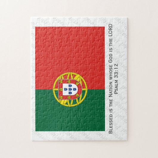 Benutzerdefinierte portugiesische Flagge Puzzle (Vertikal)
