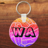 Benutzerdefinierte Positionen Ball Design Netball Schlüsselanhänger (Vorderseite)