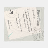 Benutzerdefinierte Post-Card-Nachricht - persönlic Fleecedecke (Vorderseite (Horizontal))