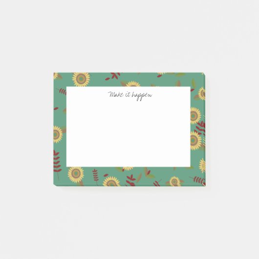 Benutzerdefinierte Post-it-Note Sonnenblumen, mach Post-it Klebezettel (Vorderseite)