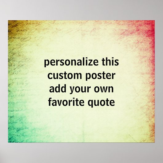 benutzerdefinierte Poster fügen Sie Ihre eigene Qu (Vorne)