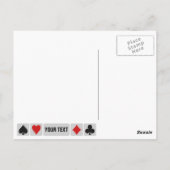Benutzerdefinierte Postkarte des Kartenspielers (Rückseite)