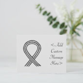 Benutzerdefinierte Postkarte für das Schwarzweiß-B (Stehend Vorderseite)