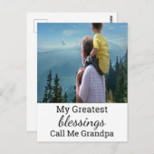 Benutzerdefinierte Postkarte für Großvater (Vorne/Hinten)