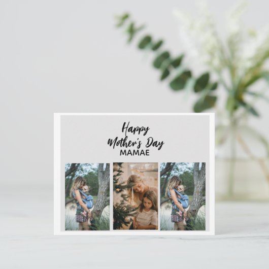 Benutzerdefinierte Postkarte Glücklichen Muttertag (Stehend Vorderseite)