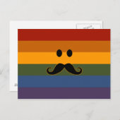 benutzerdefinierte Postkarte Mustache Pride (Vorne/Hinten)