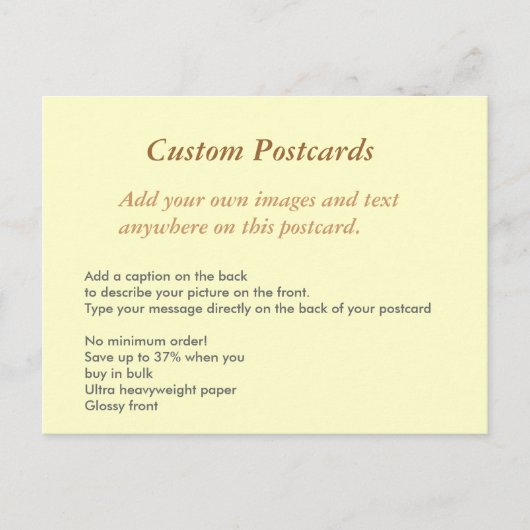 Benutzerdefinierte Postkarten (Vorderseite)