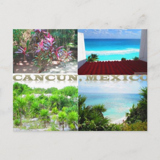 BENUTZERDEFINIERTE POSTKARTEN - CANCUN COLLAGE 11 (Vorderseite)