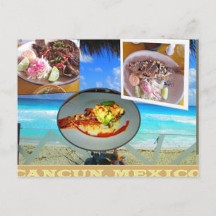 BENUTZERDEFINIERTE POSTKARTEN- CANCUN COLLAGE 6 POSTKARTE