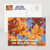 Benutzerdefinierte Postkarten Der Herbst lässt die (Vorne/Hinten)
