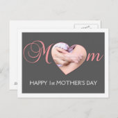 Benutzerdefinierte Postkarten für das erste Mutter (Vorne/Hinten)