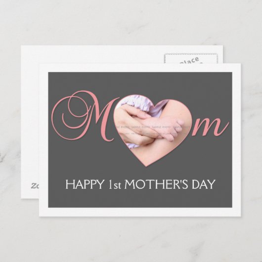 Benutzerdefinierte Postkarten für das erste Mutter (Vorne/Hinten)