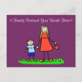 Benutzerdefinierte Postkarten für Mutter- und Sohn (Vorderseite)