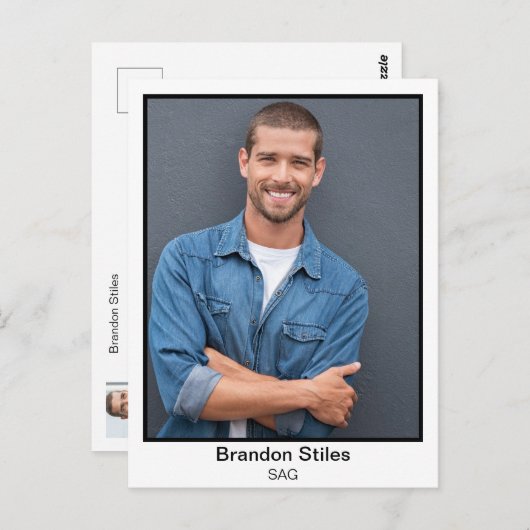 Benutzerdefinierte Postkarten für Schauspieler (Vorne/Hinten)