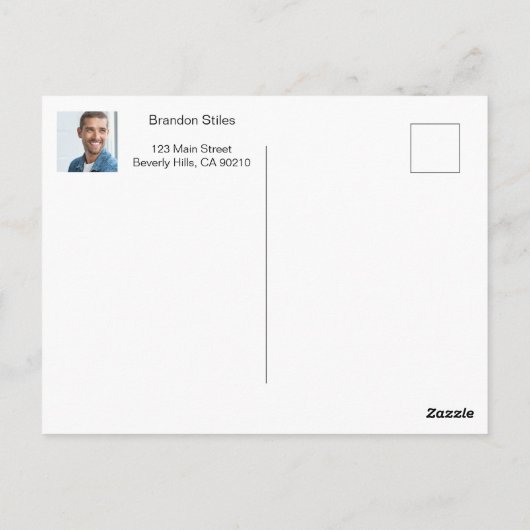 Benutzerdefinierte Postkarten für Schauspieler (Rückseite)