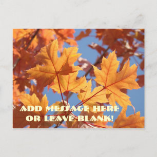 Benutzerdefinierte Postkarten Herbstblätter Natur